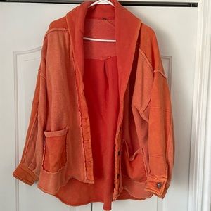 Free People Orange Shacket